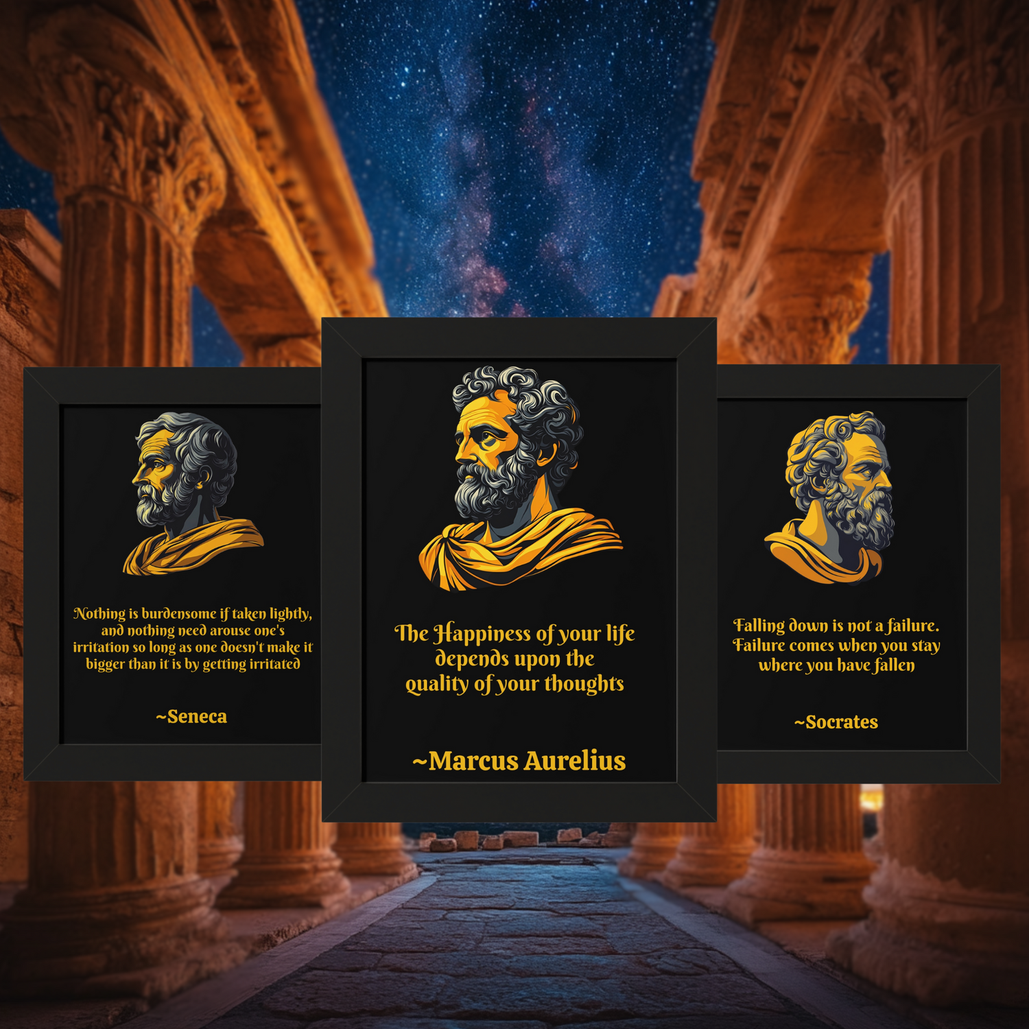 Stoic Golden Bust Artworks